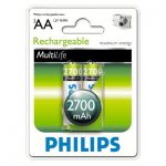 BATTERY - AA RECHRGE 2PK 2700 PHILIPS