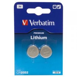 BATTERY - COIN LITHIUM CR2032 2PK VBATIM