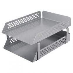 LETTER TRAY 2-TIER SILVER