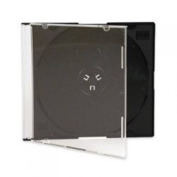 CD CASE SLIM SINGLE 50PK BLACK