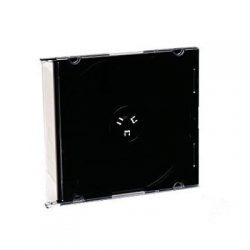 CD CASE SLIM SINGLE 10PK BLACK