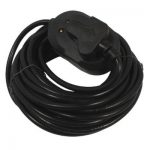 PWR EXT. CORD 10M BLACK AERIAL KING