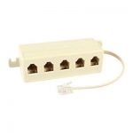 RJ11 PLUG TO 5X RJ11 SCKT