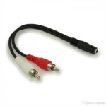 STEREO SOCKET 3.5MM TO 2X RCA (M) 15CM