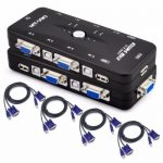 KVM SWITCH USB  2PORT +CBLES AUTO