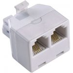 RJ11 PLUG TO 2X RJ11 SCKTS ADAPTOR