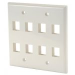 RJ45 KEYSTONE + WALL PLATE DOUBLE