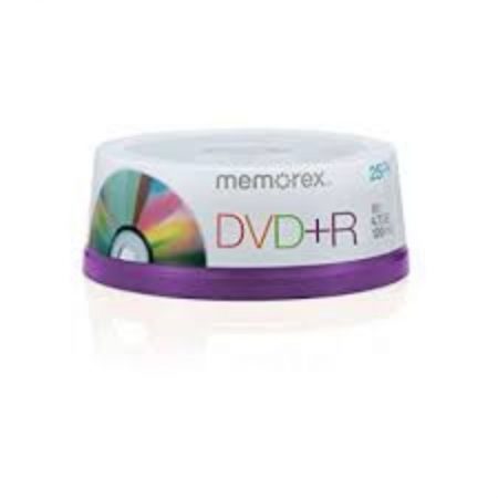 DVD+R 4.7GB 16X  25SP MEMOREX