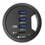 USB2.0 3PRT IN-DESK HUB/MC READER