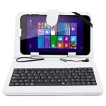 TABLET COVER 8" + KEYBRD WHITE FOLIO