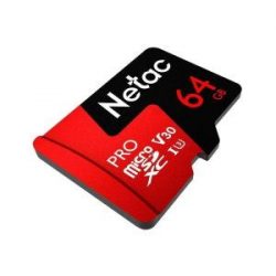 R NETAC P500 EXTREME PRO 64GB CLASS 10 V10 U1 MICROSDXC CARD & ADAPTOR