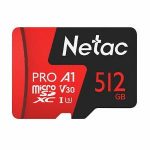 R NETAC P500 EXTREME PRO 512GB CLASS 10 V10 U1 MICROSDXC CARD & ADAPTOR