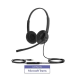 Yealink Dual USB-A Headset with foam ear cushions, MS Teams certified