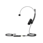 Yealink Mono USB-C Headset with leatherette ear cushions and in-line call control, USB and 3.5mm connection, MS Teams certified