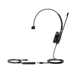Yealink Mono USB-C Headset with leatherette ear cushions and in-line call control, USB and 3.5mm connection, MS Teams certified