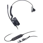 Yealink UH44 Dual USB Headset, USB-C with USB-C/A Adapter, MS Teams Certified